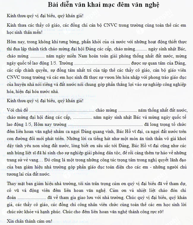 mau ban dien van mo man van nghe