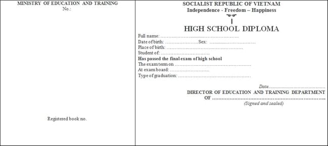 mau dich bang tot nghiep thpt tieng anh