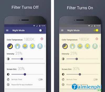 blue light filter cho android