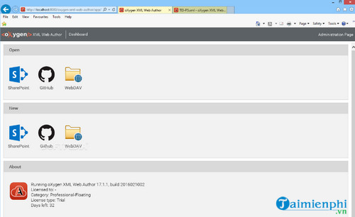 oxygen xml web author
