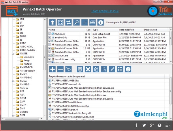 winext batch operator