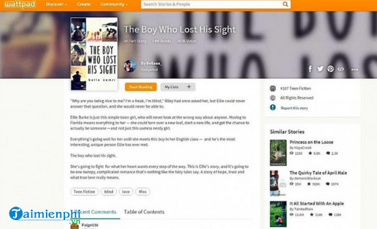 wattpad cho windows 10