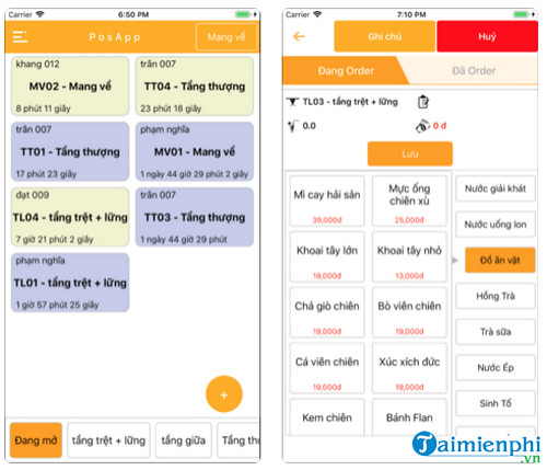 phan mem quan ly quan nhau posapp