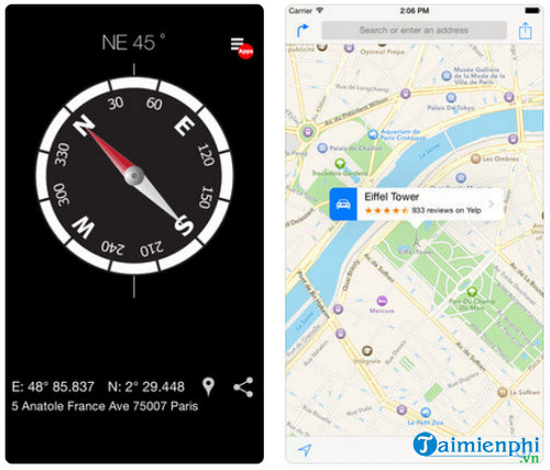 tải la bàn số xem hướng chỉ đường trên điện thoại