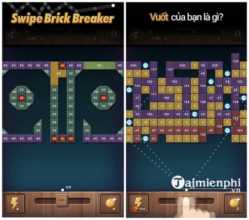swipe brick breaker