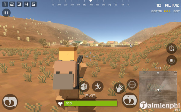 pixel s z battle gun ground