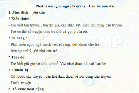 giao an truyen cau be mui dai