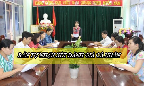 ban tu nhan xet danh gia ca nhan