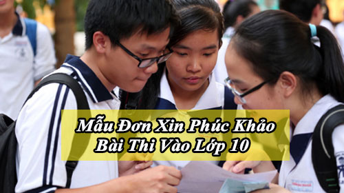 mau don xin phuc khao bai thi vao lop 10