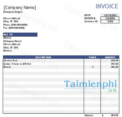 Free Invoice Template