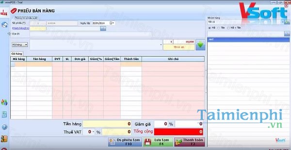 Phần mềm quản lý bán hàng MiniPOS