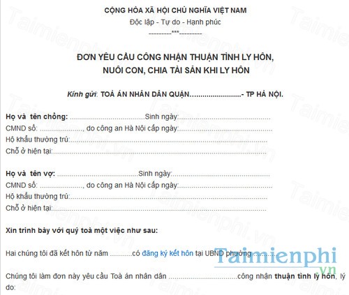  mau don ly hon thuan tinh tai toa an