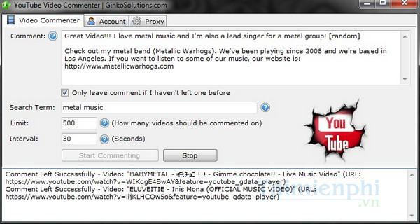 download youtube video commenter