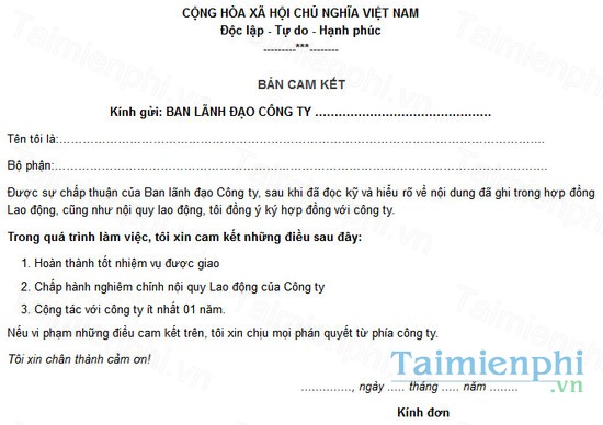 download bien ban cam ket lam viec