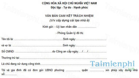 download bien ban cam ket xay dung