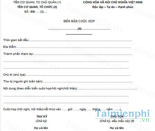 download bien ban cuoc hop cong ty
