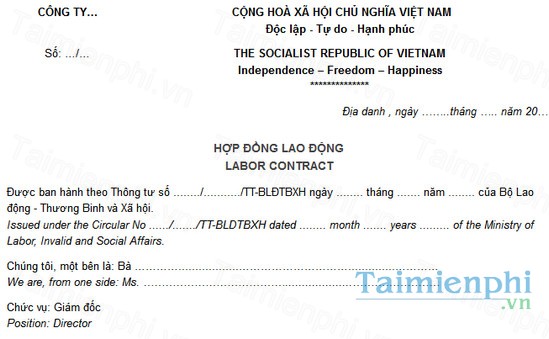 download hop dong lao dong bang tieng anh