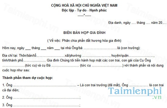 download mau bien ban hop gia dinh