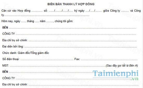 download mau bien ban thanh ly hop dong dich vu