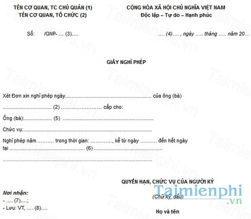 download mau giay nghi phep