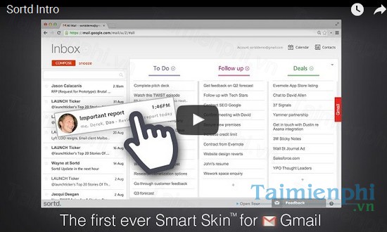 download sortd smart skin for gmail