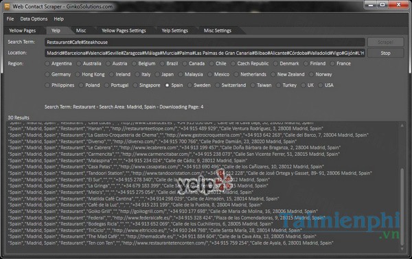 download web contact scraper