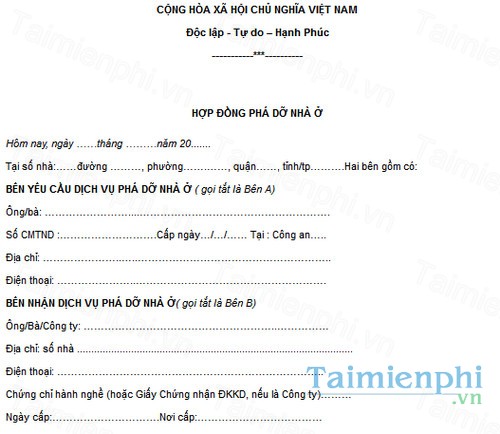 download mau hop dong pha do nha o