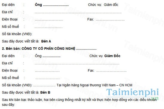 download mau hop dong thuong mai