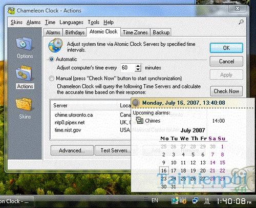download chameleon clock