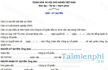 download giay uy quyen ca nhan
