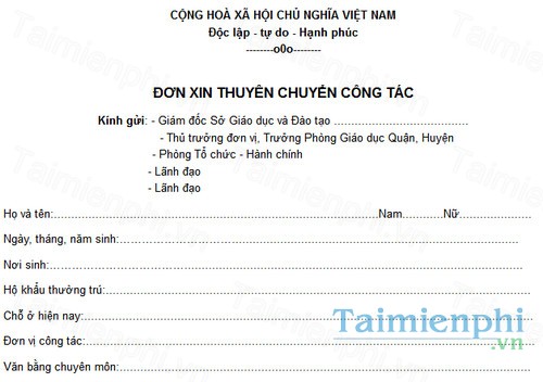 download don xin chuyen cong tac nganh giao duc