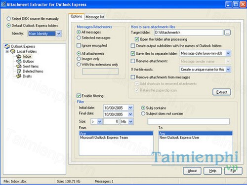 download attachment extractor for outlook express