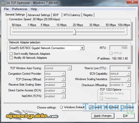 download sg tcp optimizer