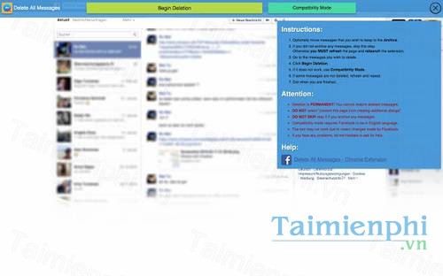 Facebook Delete All Messages