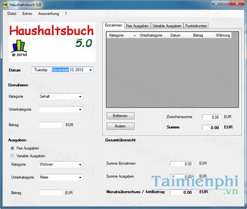Euchler Haushaltsbuch
