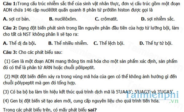 download de thi thu thpt 2017 sinh hoc