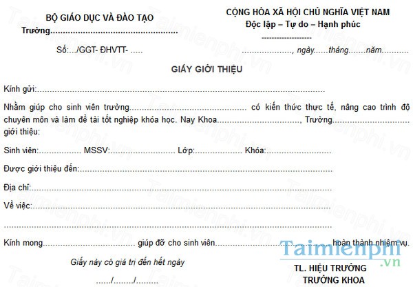 download mau giay gioi thieu thuc tap