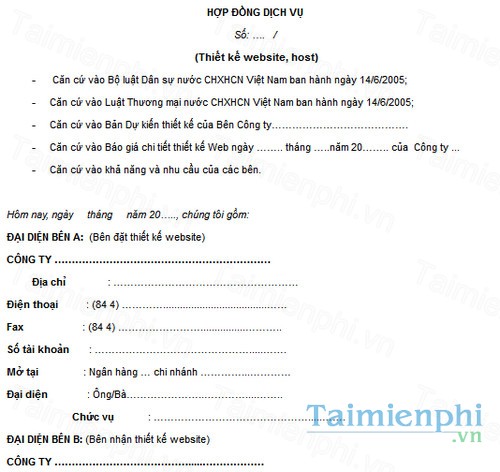 download mau hop dong thiet ke website