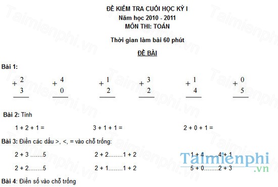 download 13 de thi hoc ki i mon toan lop