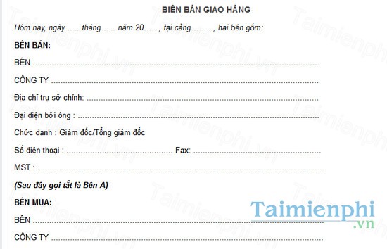 download bien ban giao nhan