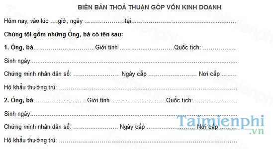download bien ban thoa thuan gop von kinh doanh