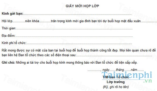 download cach viet giay moi hop lop