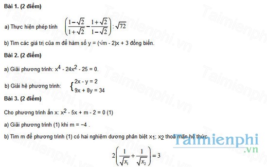 download de thi mon toan lop 10