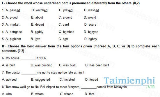 download de thi tieng anh lop 10