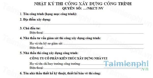 download nhat ky cong trinh