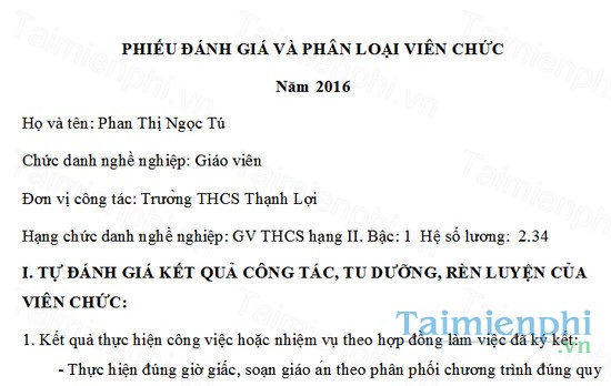 download phieu danh gia phan loai vien chuc