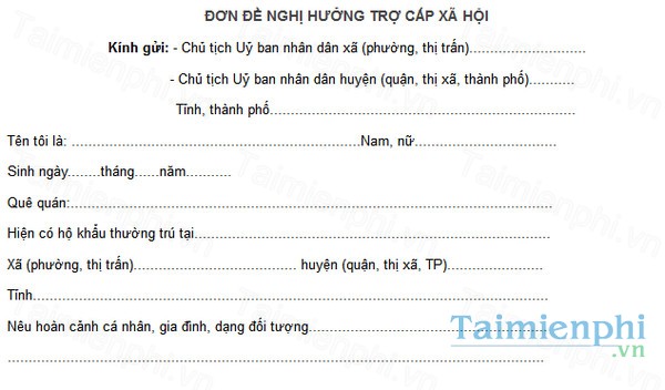 download mau don xin tro cap xa hoi