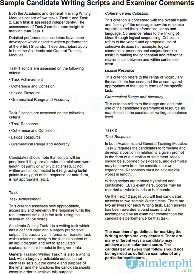 Mẫu đề thi viết IELTS học thuật