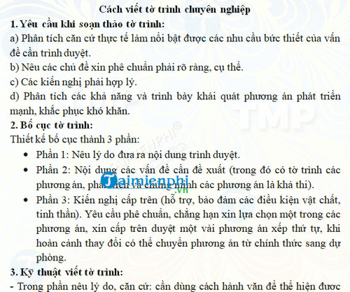 Cách viết tờ trình chuyên nghiệp