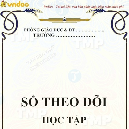 Sổ theo dõi học tập